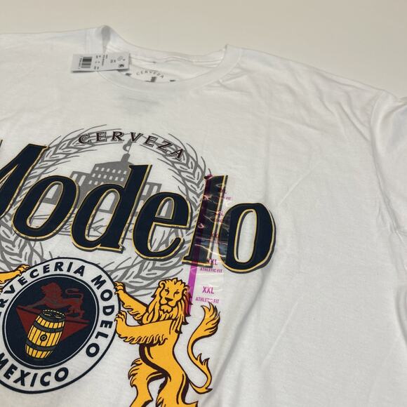 Modelo Especial Beer Graphic T-Shirt Men’s 2XL White 100% Cotton NWT Tee - Picture 4 of 12